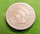 1879==Indian Head Penny==Good Clear Date