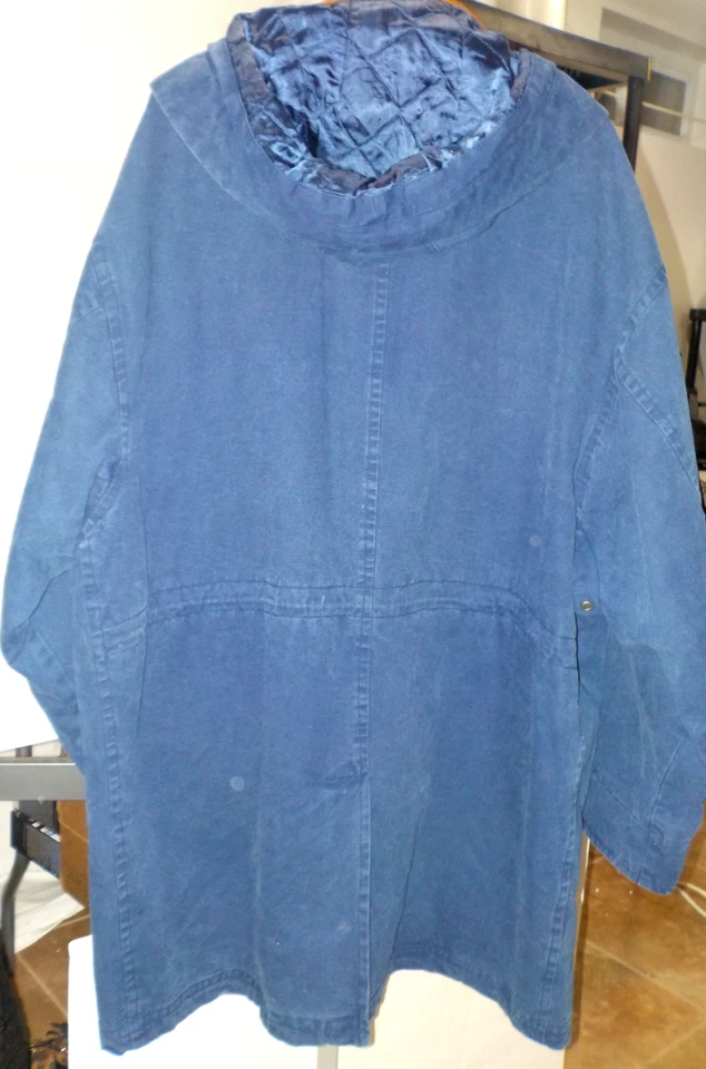 Vntg AUTHENTIC STRUCTURE OUTERWEAR Fireman Clasp Workwear Parka JACKET Mens sz L - Image 3 of 4