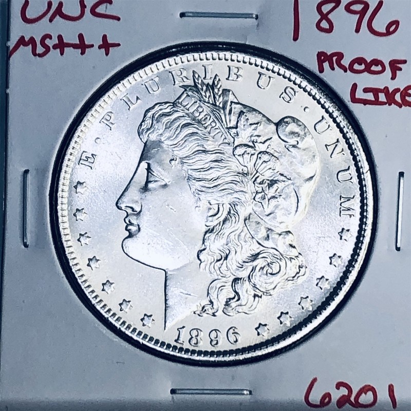 1896 BU GEM MORGAN SILVER DOLLAR UNC MS+++ PL U.S. MINT RARE COIN 6201