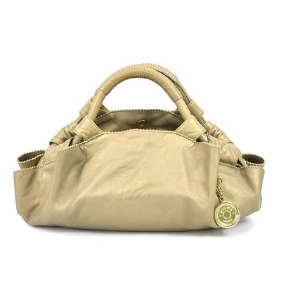 Loewe Nappa Aire Leather Handbag Gold