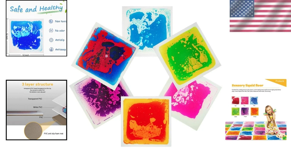 Alfombrillas líquidas interactivas para actividades de aprendizaje temprano Foto 2 de 4