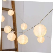 Lantern String Lights Waterproof Connectable Nylon Hanging White Lantern
