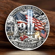 9/11 25th Anniversary Never Forget Heroes Memorial Challenge Coin Gift