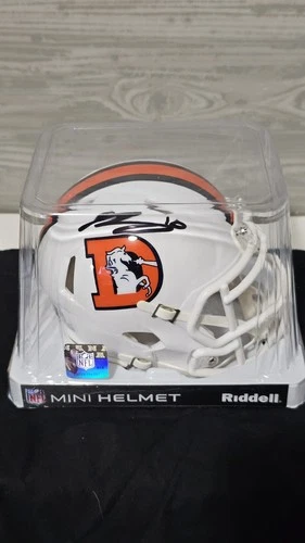 BO NIX SIGNED DENVER BRONCOS SNOWCAP ALTERNATE SPEED MINI HELMET BECKETT