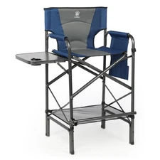 Tall Folding Chair 30.7" Seat Height Directors Chair High Foldable Bar Stool ...
