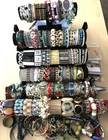 120+ Vintage Costume to Fashion Jewelry lot Bracelet Bangle Enamel Stretch BIG