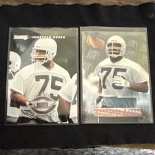 1996 Jonathan Ogden Rookie Lot (2) - Fleer Metal #142 & Donruss #211 - HOF