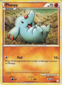 Phanpy 77/123 HeartGold SoulSilver Common Normal Pokémon TCG