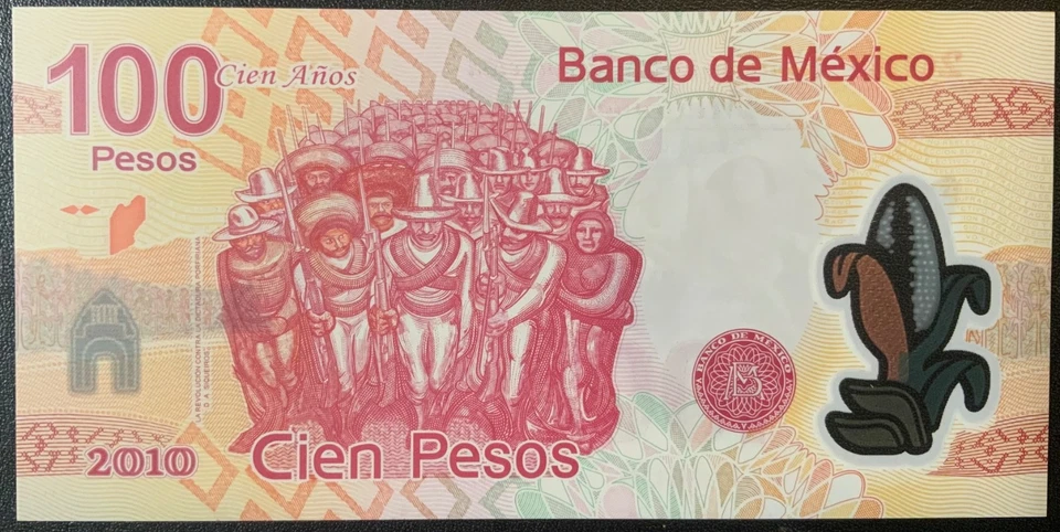 2010 MEXICO PAPER MONEY - 100 PESOS COMMEMORATIVE UNCIRCULATED BANKNOTE! - Image 2 of 2