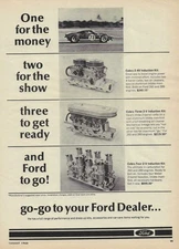 1966 Ford Performance Parts Magazine Ad Cobra Carb & Intake Induction Kits GT40