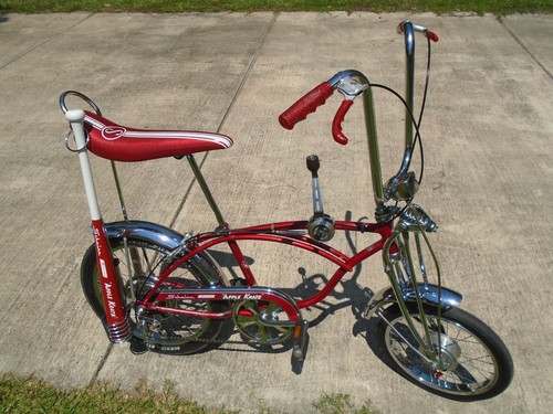 Schwinn Stingray Apple Krate Bicycle Baseball Bat Muscle Bike Custom Painted Art