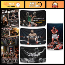 4X Motivational Sports Flags 3x5 Ft - Inspirational Workout Banners with Grommet