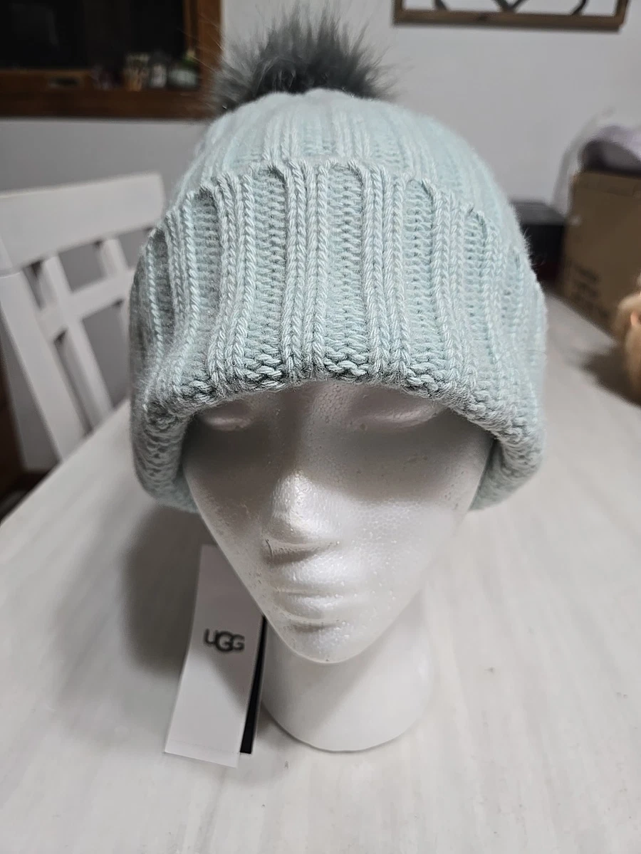 UGG Women’s  Novelty Blue Knit Hat with Pom-Pom. Sherpa lining. NWT 71hyScCaV0L._AC_UY350_.jpg main image 2