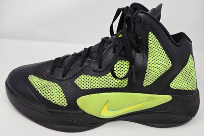 Nike Zoom Hyperfuse 2011 Volt Metallic Luster Black Basketball Shoes Size 11.5