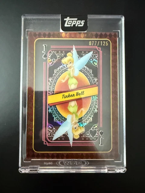 Topps Disney / Pixar MINT - Encased - Playing Card - Tinker Bell /125 - QH-13