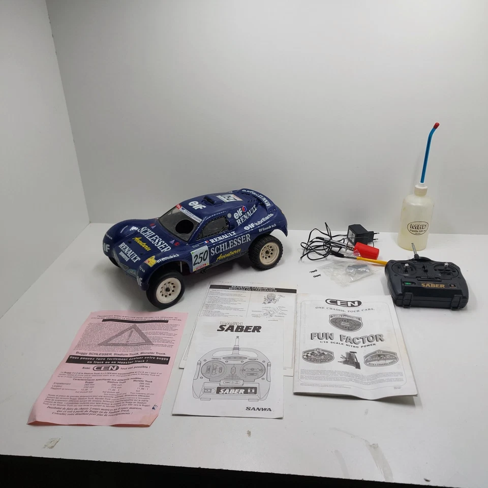 RC vintage Thermique CEN 1/10 CEN Buggy Schlesser Renault mégane à restaurer - Photo 2/4