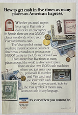 Original Vintage Print Ad 1987 Visa It's Everywhere You Want To Be