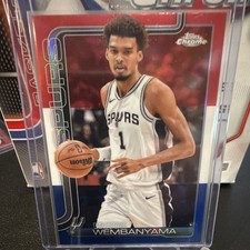 2025-26 Topps Chrome Victor Wembanyama #221 Red White and Blue Refractor