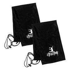 2 Pcs Soft Black Racquet Pouch Tennis Cover Bag Badminton Racket