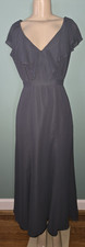 Jenny Yoo Collection Gray Long Dress with Flutter Sleeves Size 10