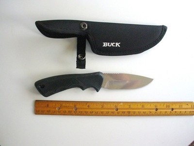 Buck Model 685 Bucklite Max II USA Fixed Blade 9'' Knife W/Black Sheath XLNT Cond