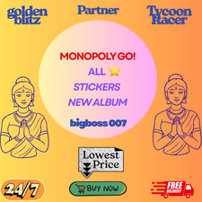 Monopoly Stickers Go 1-6 Star 24/7 GOLDEN BLITZ /more cheaper faster