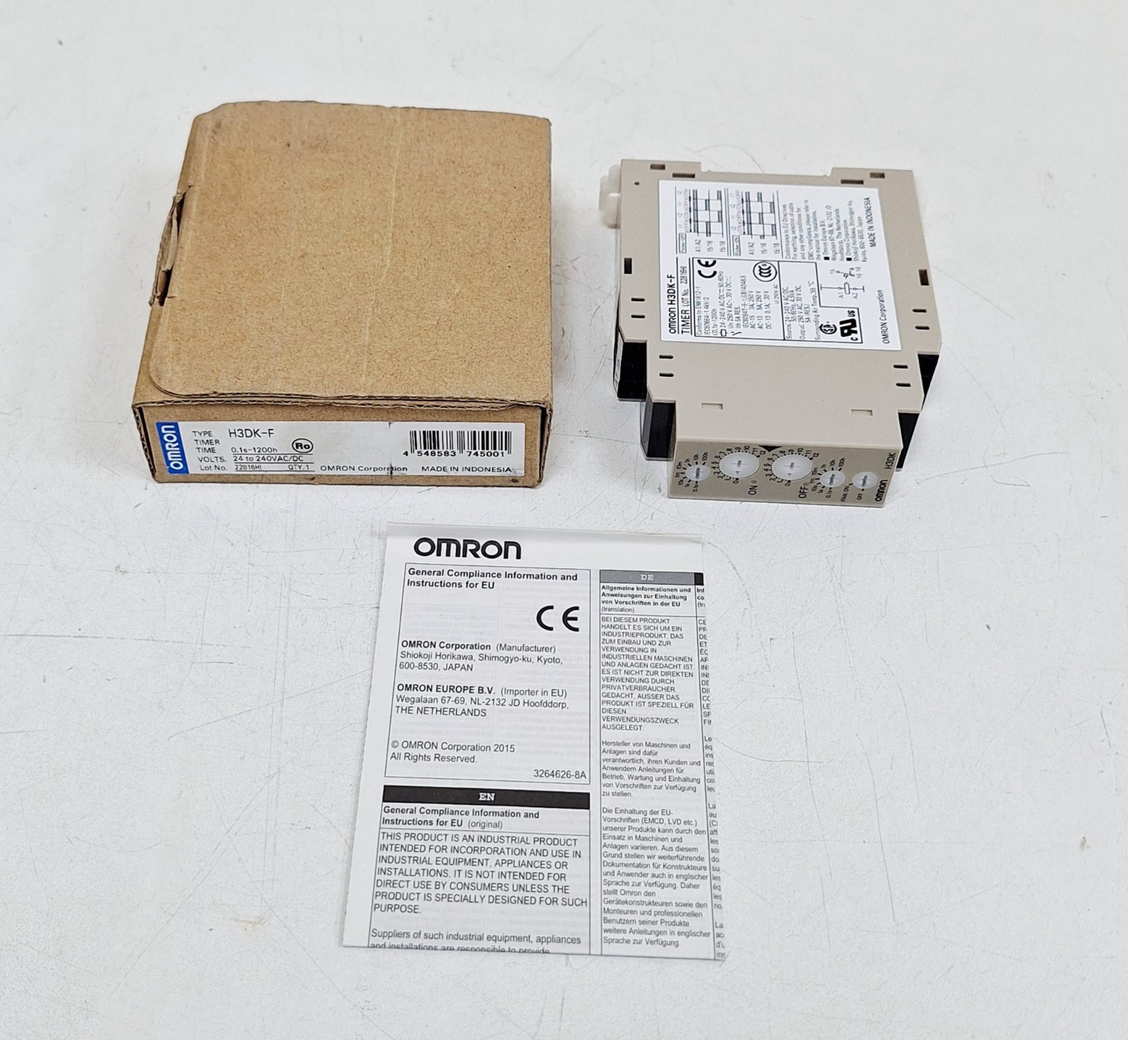 Omron H3DK-F / 22816HI Solid State Time Relay 1s-1200h
