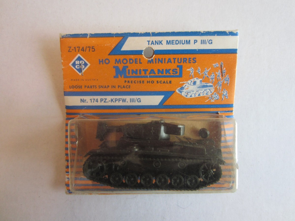 Roco HOスケール ミニタンク 10個セット Roco HO Model Miniatures #Z-174-75 Tank Medium P III/G NIP (#1) | eBay