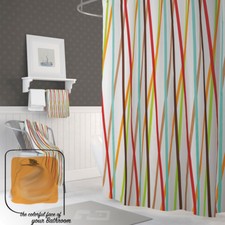 Textil Duschvorhang 120 x 200 cm Grün Lila Blau Creme Schwarz Weiß Grau Rot Rosa