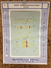 Microscale Decals N Scale 60-693: Goldenwest Service Freight Cars #2