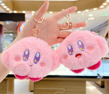 lot 10pcs anime kirby Plush mix Keychain Key Chain Keyring Coin Purse party gift