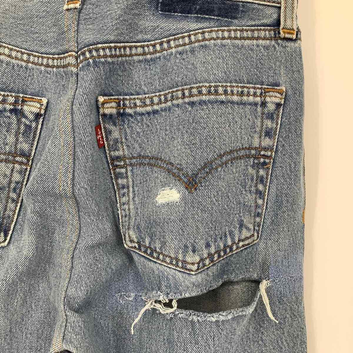 NEW RE/DONE LEVIS Sz 26 70s Straight Indigo Ass Rip Denim NEW RE/DONE LEVIS Sz 26 70s Straight Indigo Ass Rip Denim