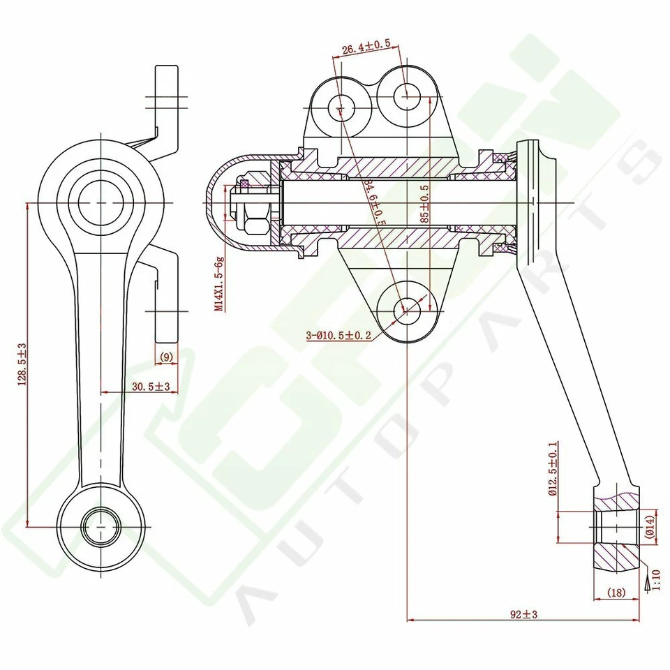 For 1984-1988 Toyota Pickup 8pcs Front Upper Ball Joints Center Link Idler Arm - Изображение 3 из 4