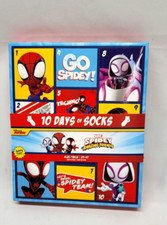 10 Days of Socks Disney Marvel Spidey  Friends Advent Calendar Size 2T-4T New