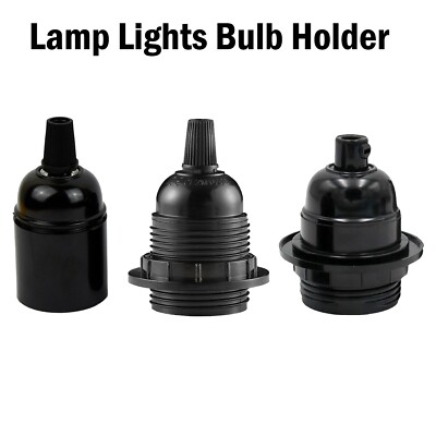 lamp bulb holder black E27 Plastic Edison screw Pendant Socket Bulb ...