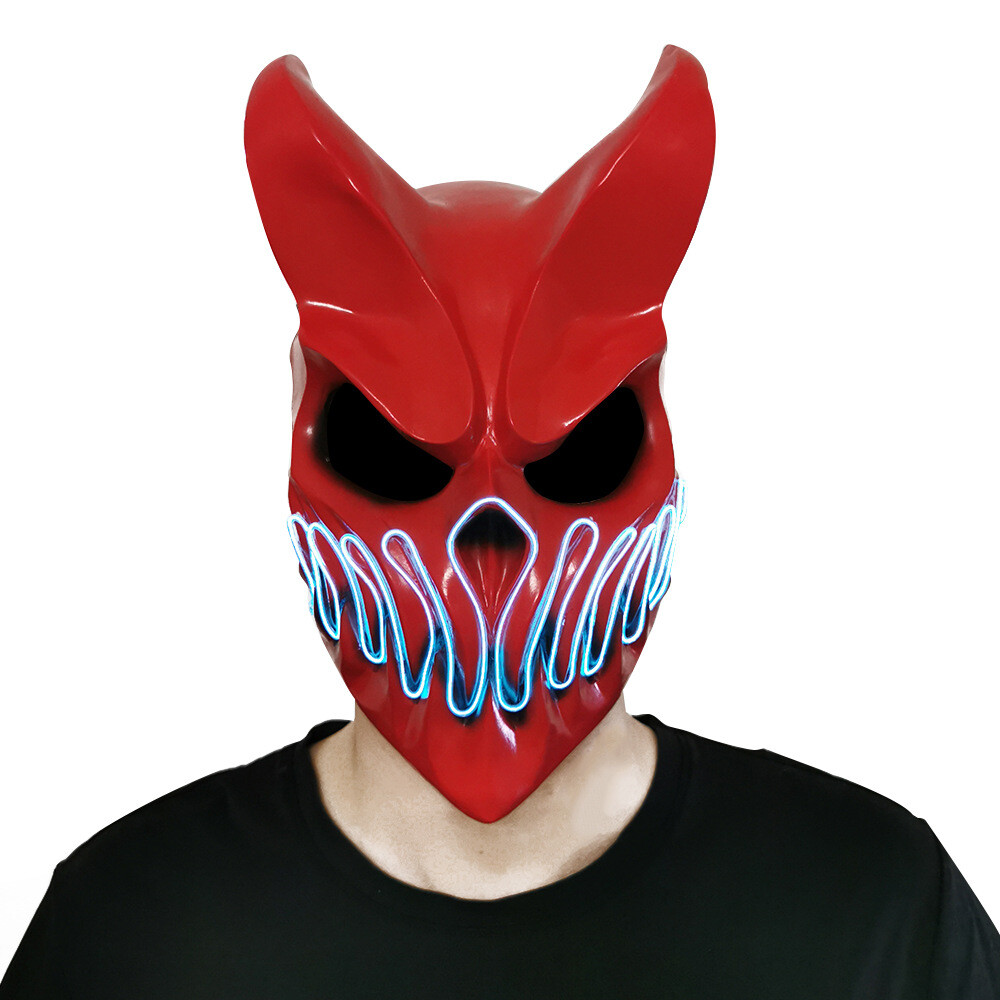 1Pcs New 2024 W/Light Halloween Mask Slaughter To Prevail of