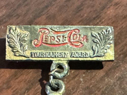 1941 Vintage Pepsi Cola Brass Pin Scholastic Softball Champ 1.25” SHIP4FREE2US! - Picture 3 of 13