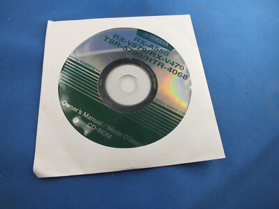 Original Yamaha AV-Receiver Software CD  RX-V579 V479 TSR-5790/HTR-4068 Manual