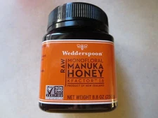 1 WEDDERSPOON NEW ZEALAND RAW MANUKA HONEY KFACTOR 16 ~  8.8 oz ~ EXP 9/2028