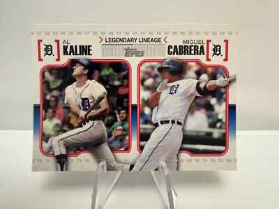Al Kaline & Miguel Cabrera - 2010 Topps - Legendary Lineage #LL-35 - EX