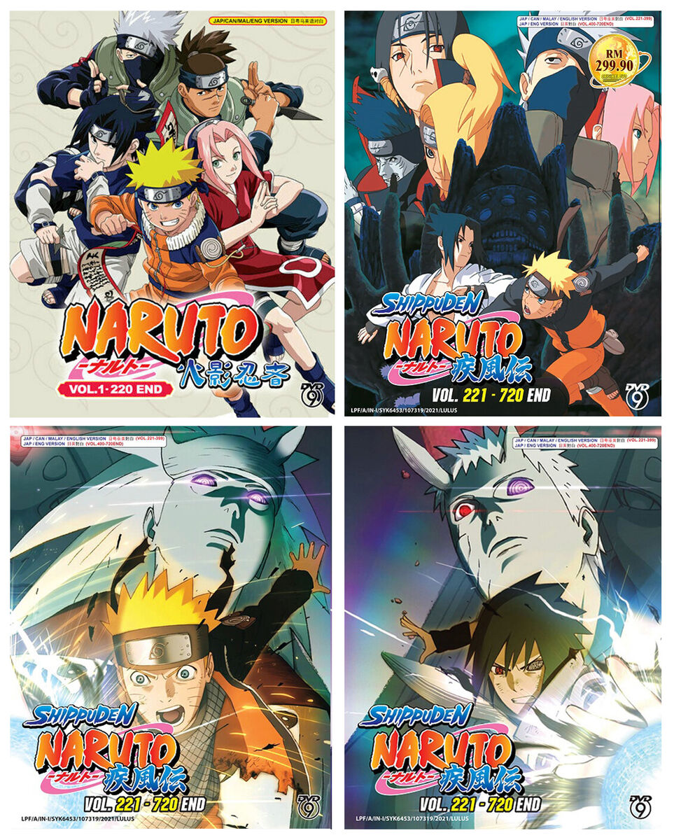 DVD NARUTO SHIPPUDEN VOL.1-720 END ENGLISH DUBBED All Region FREE DHL  EXPRESS