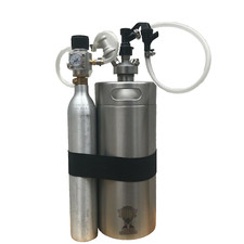 Beer Mini Keg 4L Steel Growler Party Tap Corny Ball Lock & Sodastream Regulator