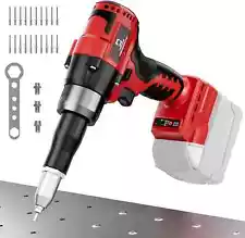 Pop Rivet Gun for Milwaukee 18V Battery, Cordless Rivet Tool with 3 Size (1/8", 