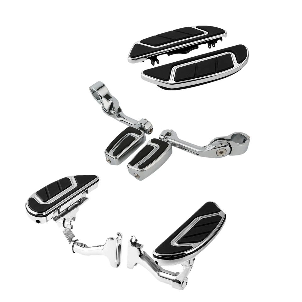 Tablero de piso y estriberas de carretera para conductor pasajero aptas para Harley Electra Glide 93-Up Foto 2 de 4