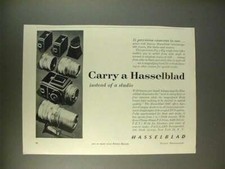 1959 Hasselblad Camera Ad - Carry Instead of a Studio