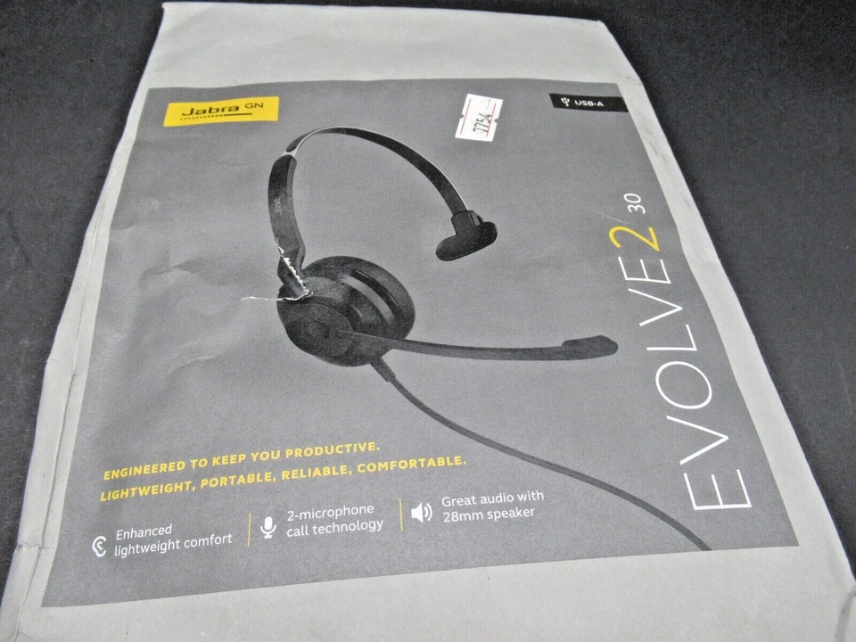 Jabra Evolve2 30 UC Wired Mono Headset 23089-889-979 Black NEW - Image 2 of 4