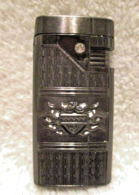 Pewter Color Rectangular Shape Cigarette Lighter~Pre-Owned