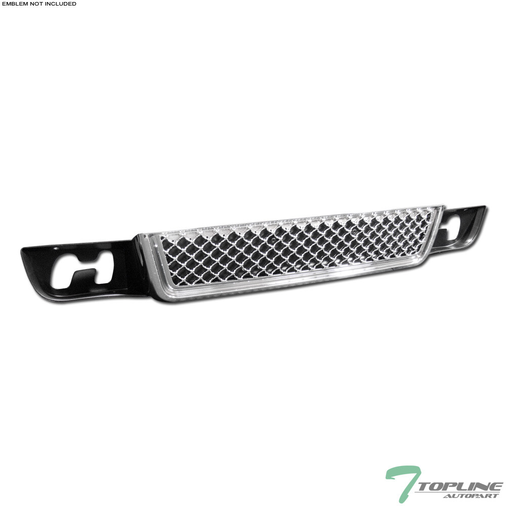 Topline For 2007-2014 GMC Yukon/XL/Denali Mesh Front Lower Bumper Grille -Chrome