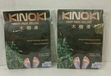 x2 KINOKI FOOT PADS DELUXE CLEANS AND REFRESHES 10 PADS /EACH NEW