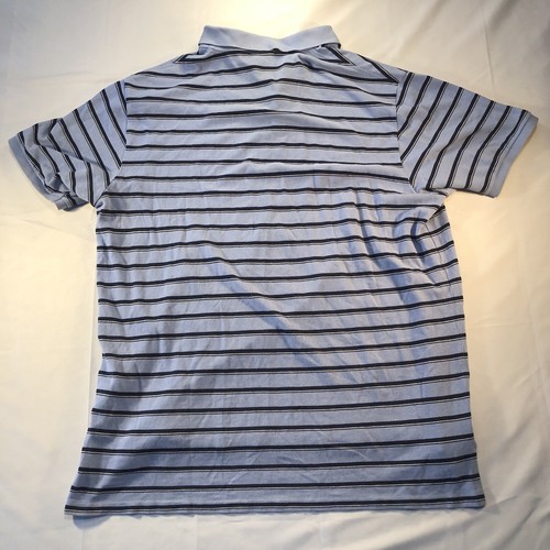 Polo Ralph Lauren Shirt Adult 2XL Light Blue Striped Pony Rugby Cotton Men's VTG - Picture 2 of 12